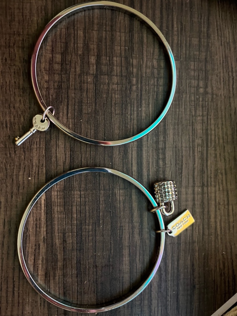Coach Lock and Key Bangle Set